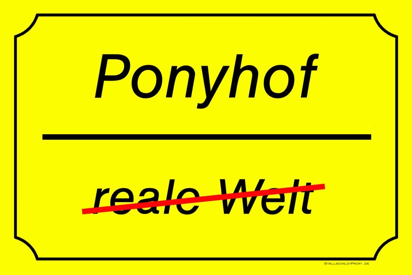 Stallschild | Stalltafel | Ponyhof | reale Welt