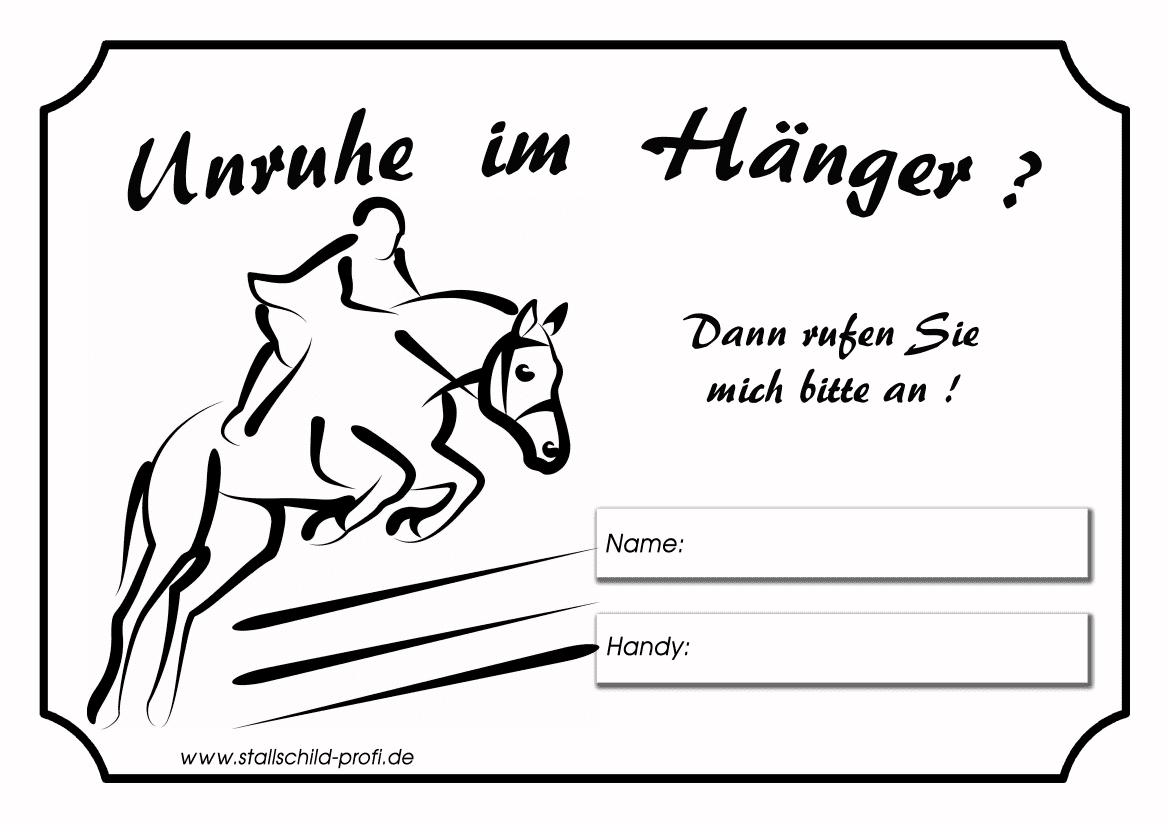 Ein Bild eines Pferdes mit den Worten „hunne im hanger“.