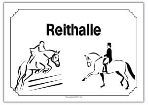 Turnierschild Reithalle Schild Reitsport Halle